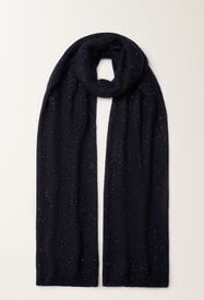 Fabiana Filippi Mohair scarf with micro sequins, midnight blue Blue SAD266A878L7950000