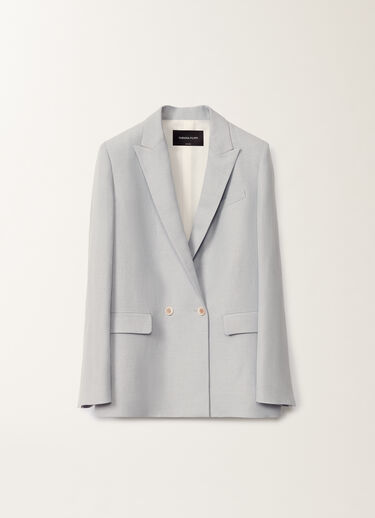 Fabiana Filippi Linen and viscose double-breasted jacket, mauve LAVENDER GCD275F412L3100000