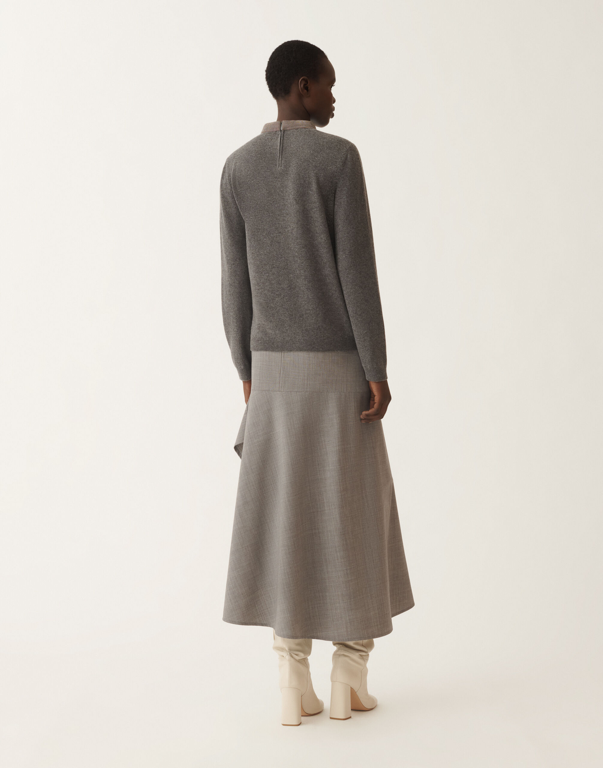 Fabiana Filippi Maglia in Platinum, piombo GRIGIO MAD215F092L5170000