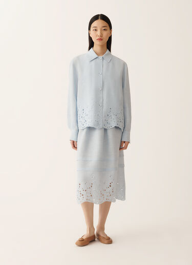 Fabiana Filippi Giacca in tela di lino, azzurro cielo AZZURRO CIELO GCD276F665M1780000