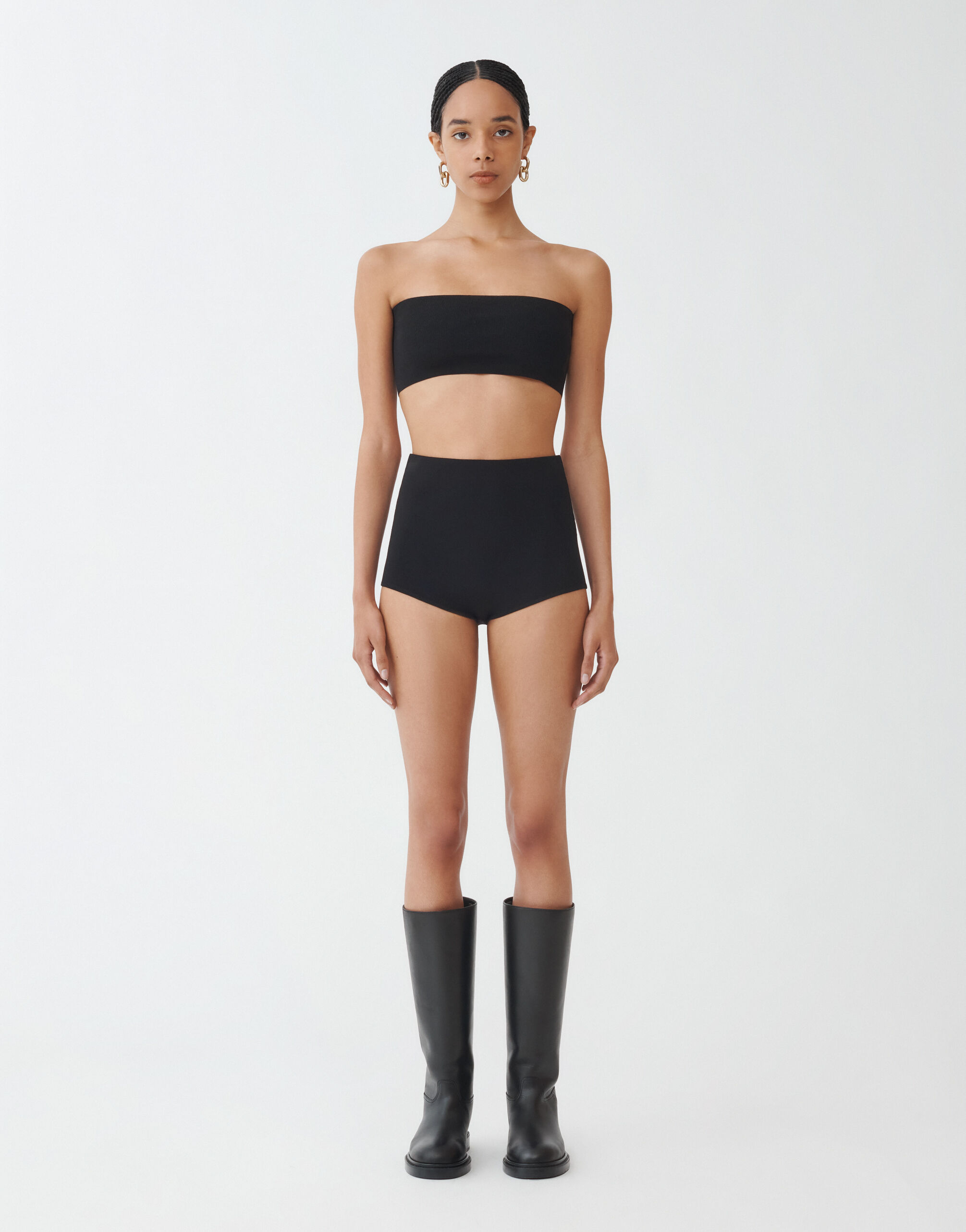 Fabiana Filippi Top aus Viskose, Schwarz Schwarz MAD264F057D6550000