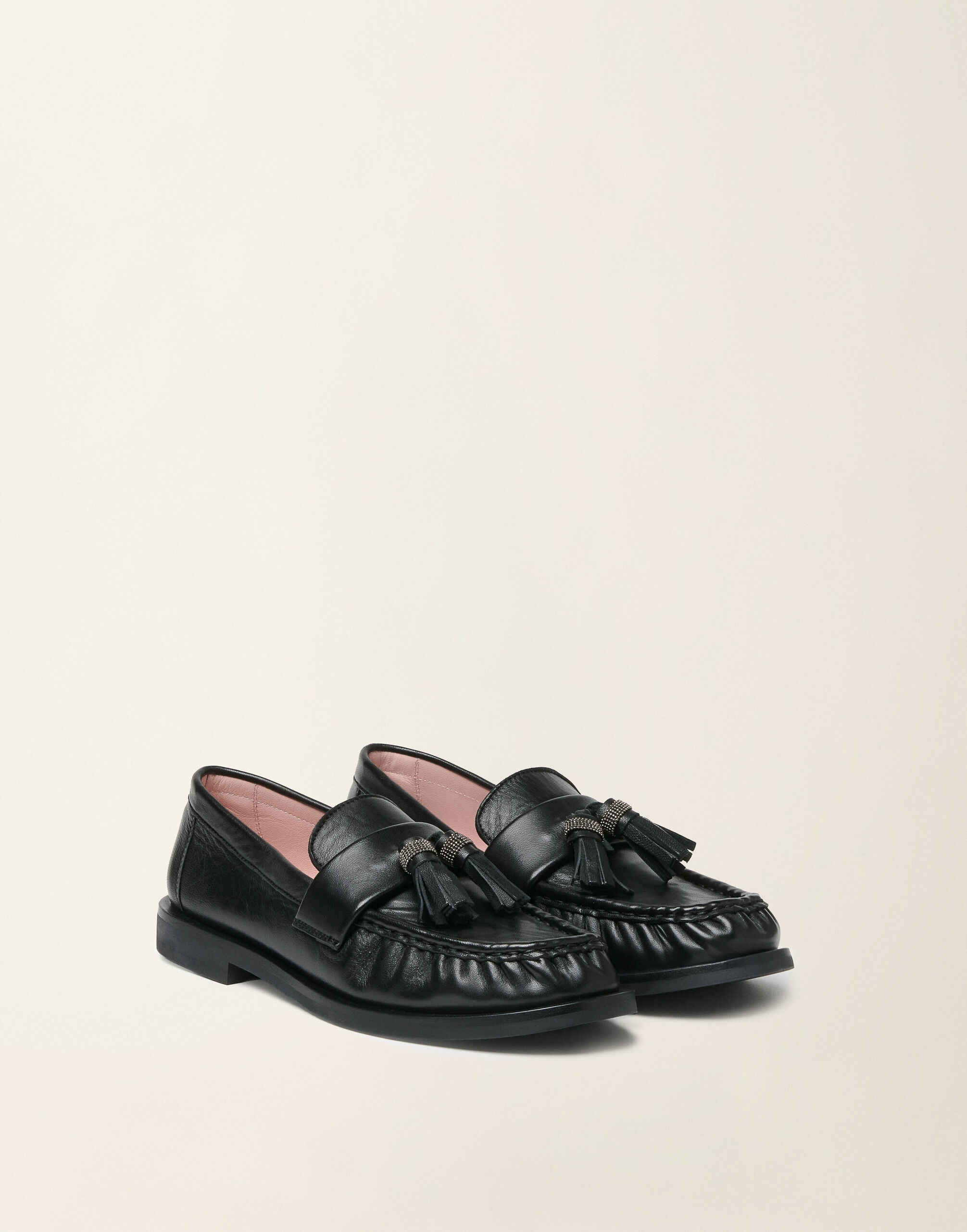 Mocassins en cuir nappa, noir Fabiana Filippi Mocassins en cuir nappa, noir Noir ASD216A840M5160000
