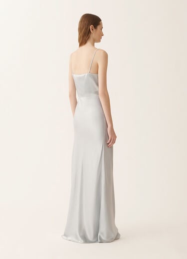 Fabiana Filippi Asymmetric skirt in aqua satin, aqua Blue GND266F401D9440000