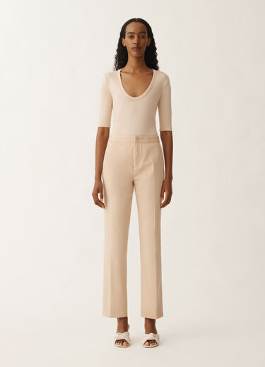 Fabiana Filippi Montefalco gabardine trousers, sand BROWN PAD265F326L1920000