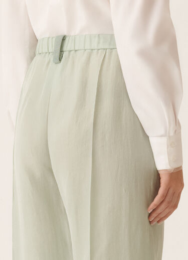 Fabiana Filippi Gubbio jogging pants in fluid fabric, Ghirri green Ghirri Green PAD266F322L7850000