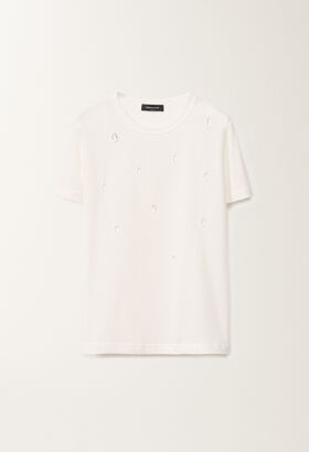 Fabiana Filippi Jersey T-shirt, white BLACK TPD265F630L2210000