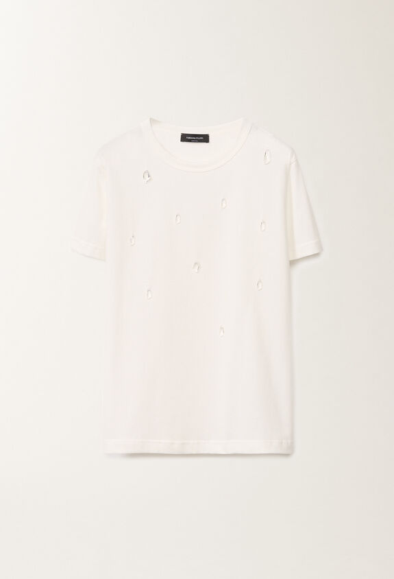 Fabiana Filippi T-shirt en jersey, blanc BLANC JED265F278L2270000