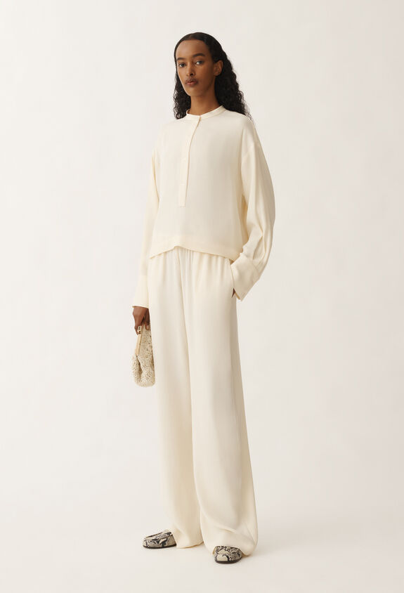 Fabiana Filippi Envers satin shirt, vanilla WHITE CAD265F356L2880000