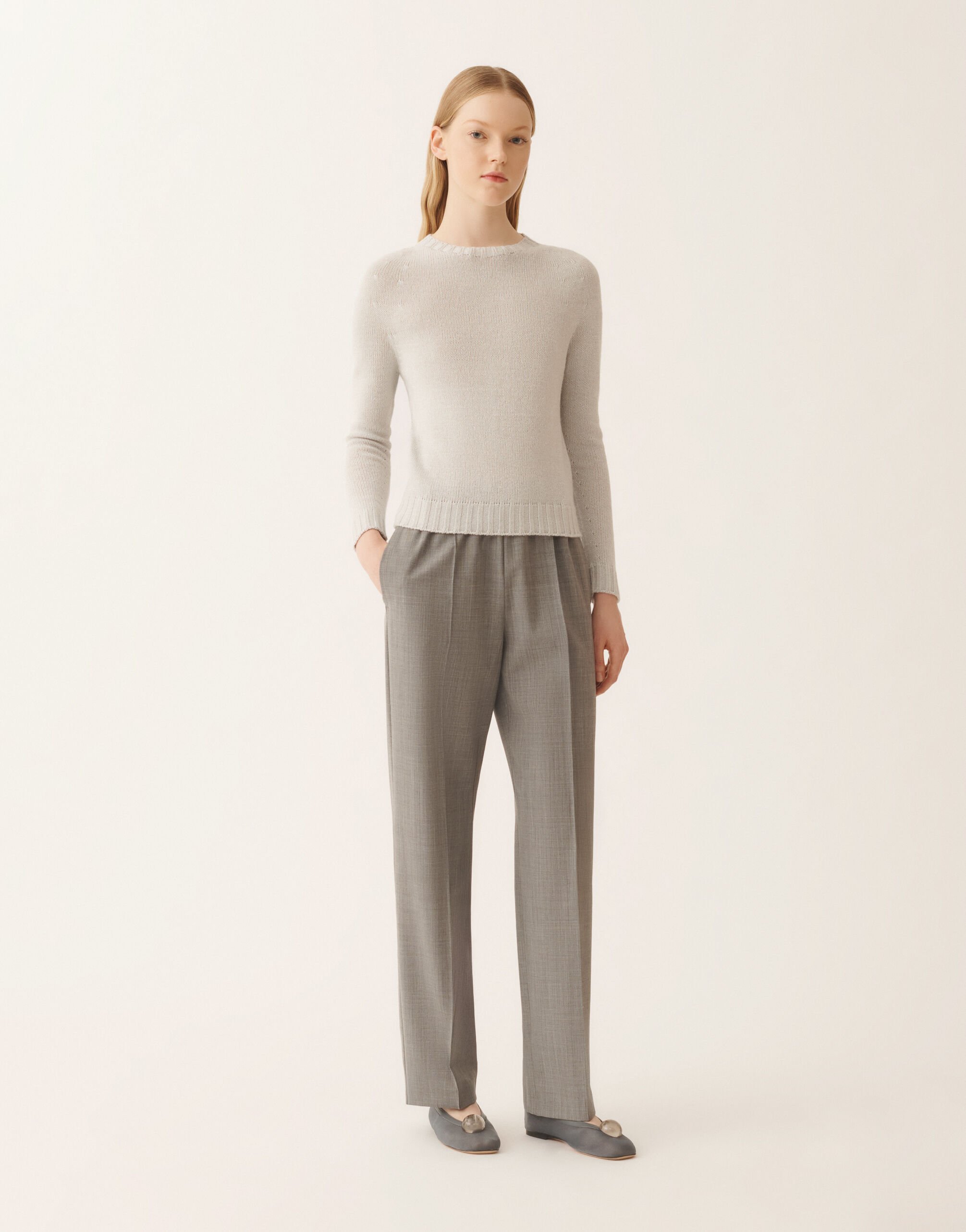 Fabiana Filippi Platinum sweater with lurex, rain Gray MAD266F031L8970000