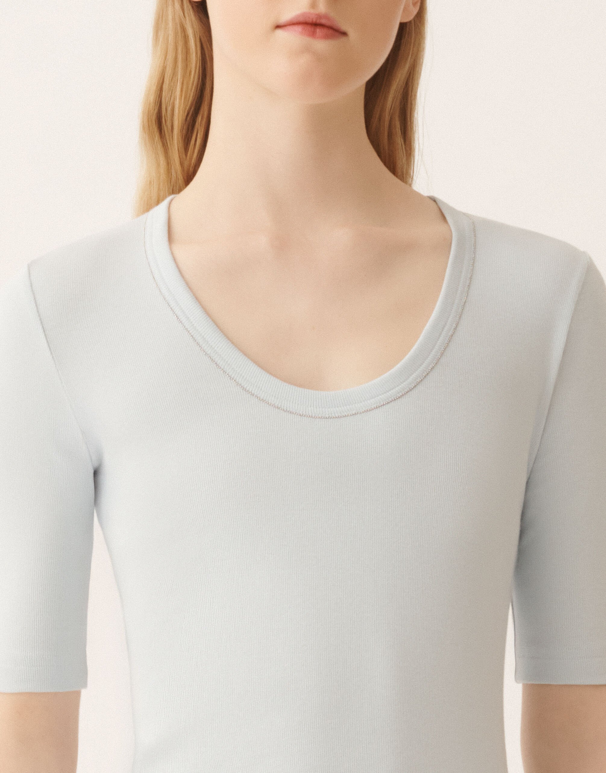 Fabiana Filippi Jersey T-shirt, aqua Blue JED266F603L8960000