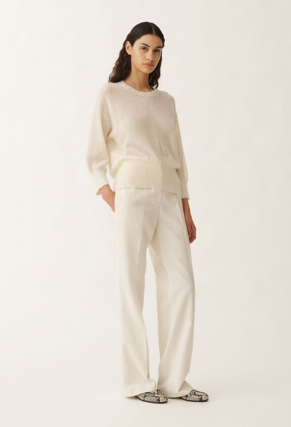 Fabiana Filippi Mohair sweater, putty WHITE MAD265F040D8170000