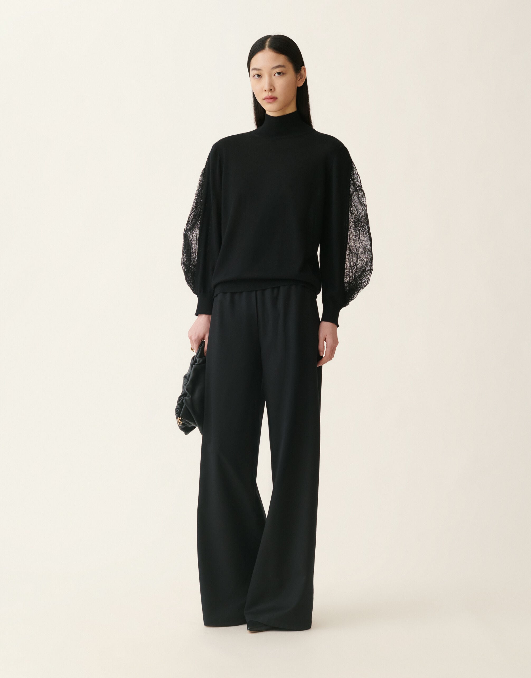 Cashmere and silk turtleneck sweater, black Fabiana Filippi Cashmere and silk turtleneck sweater, black Black MAD226F408M4090000