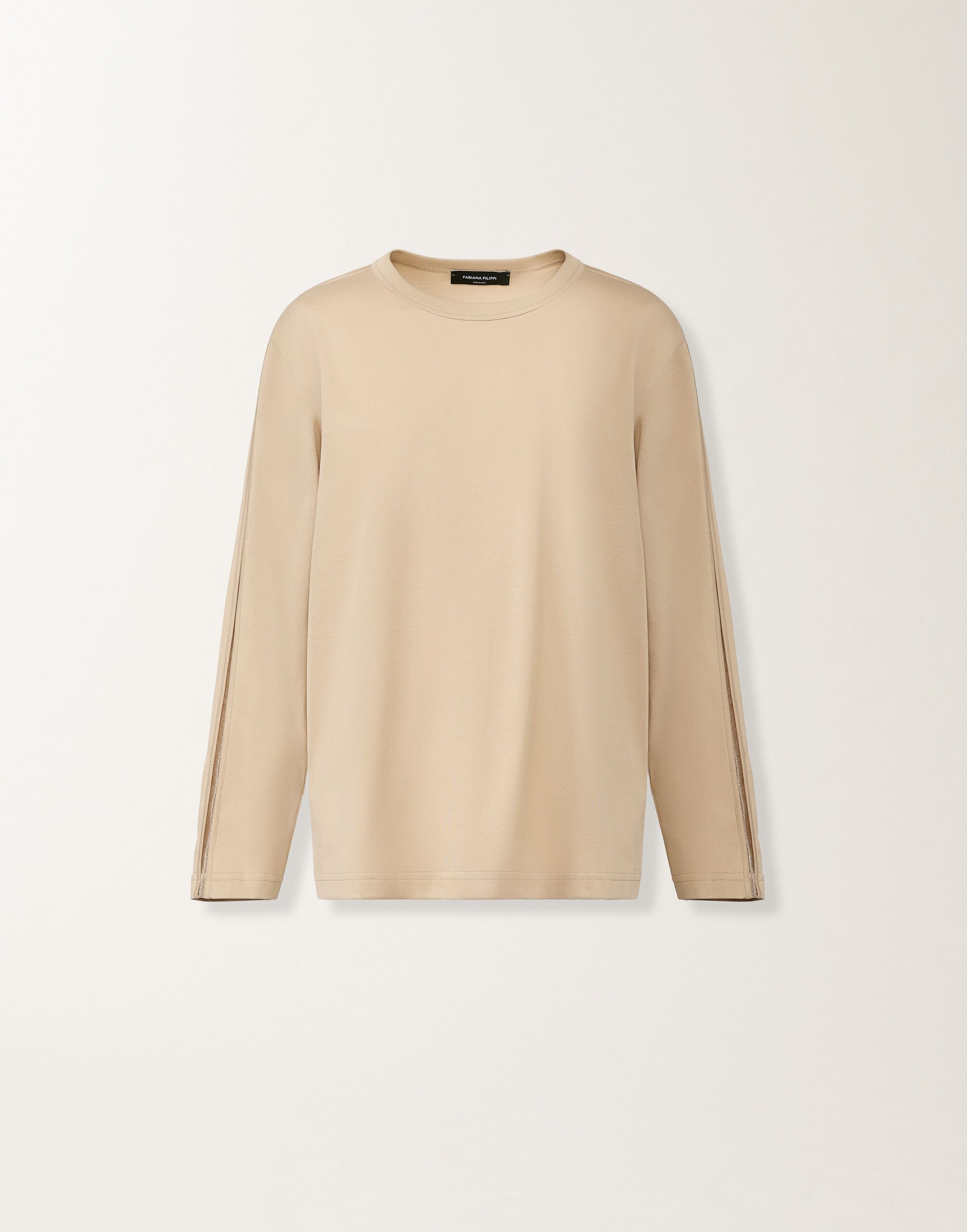 Fabiana Filippi T-Shirt aus Jersey, acero Beige JED266F142L9020000