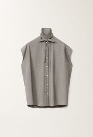Fabiana Filippi Camicia in fresco lana, roccia melange GRIGIO CAD265F429D6200000