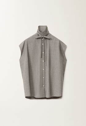 Fabiana Filippi Camicia in fresco lana, roccia melange GRIGIO CAD265F429D6200000