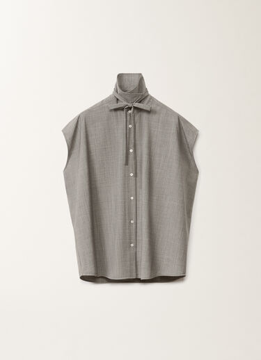 Fabiana Filippi Cool wool shirt, melange rock GREY CAD265F429D6200000