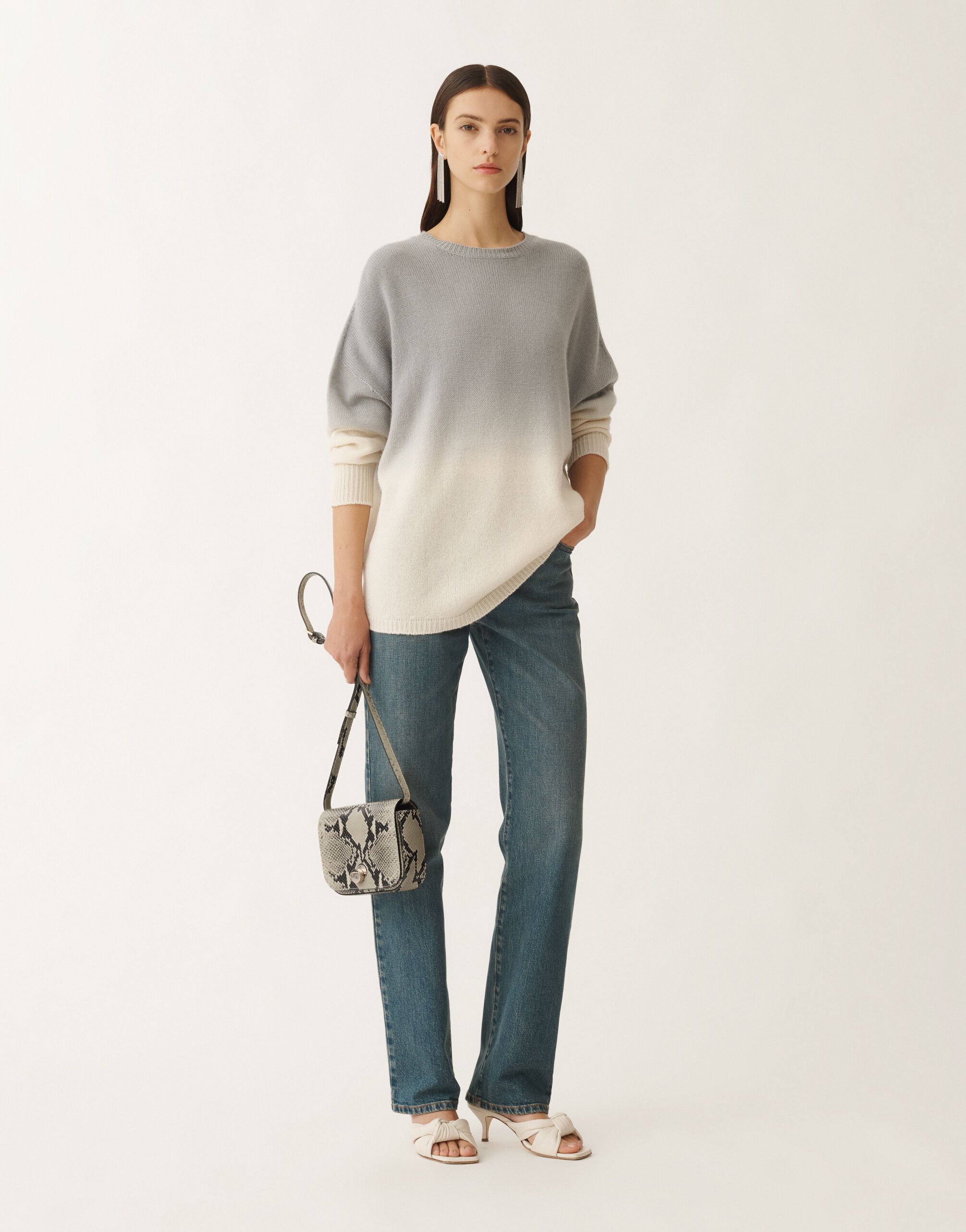 Fabiana Filippi Pull en Platinum dégradé, cendre GRIS MAD265F104L1600000