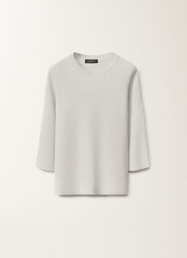 Fabiana Filippi Pull en coton biologique et lurex, vert d’eau VERT EAU MAD275F494L4520000