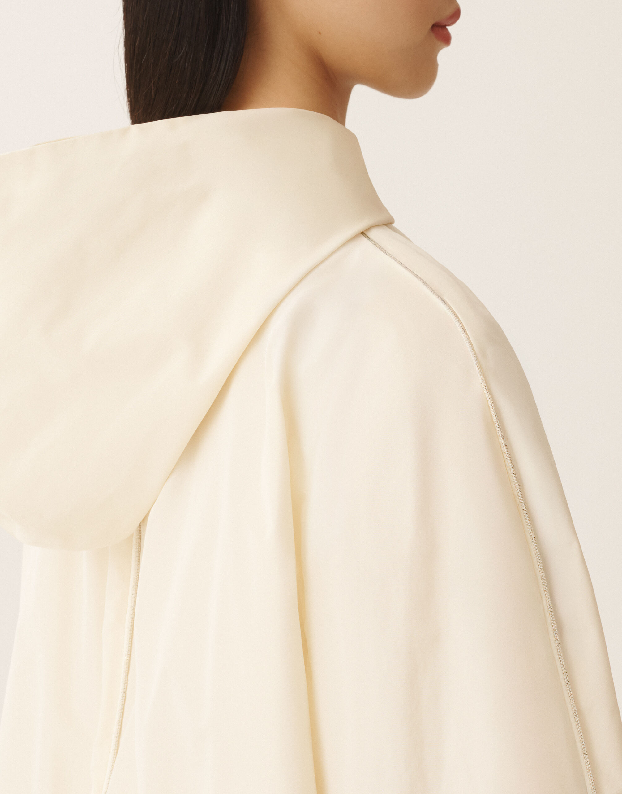 Technical taffeta bomber jacket, butter for Women | Fabiana Filippi®