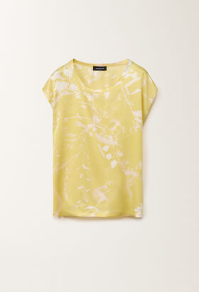 Fabiana Filippi Tilia-print silk top, cedar PINK ABD265F206D8270000