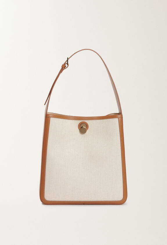 Fabiana Filippi Eclissi canvas and leather bag, tan BROWN BGD265A857L2150000