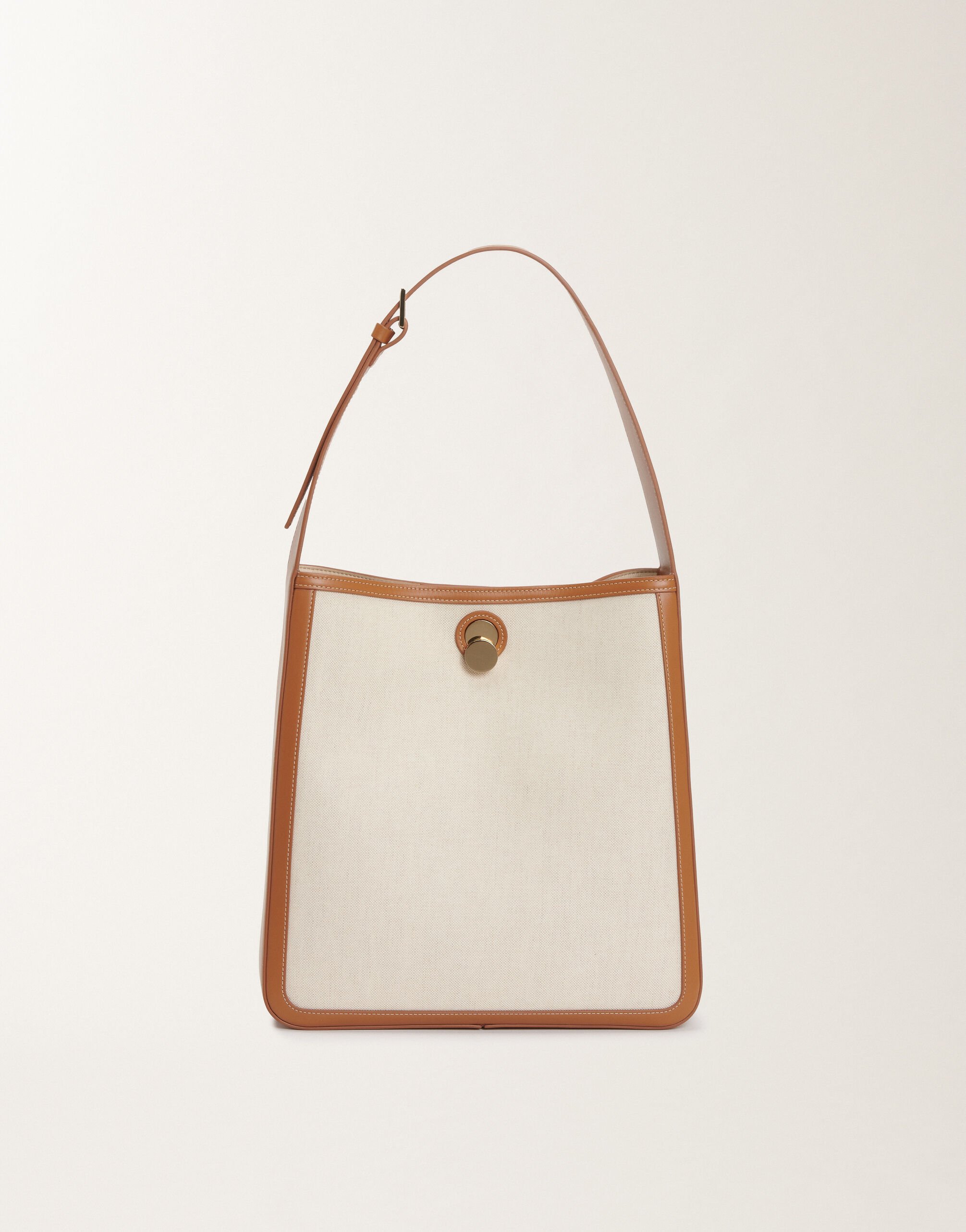 Fabiana Filippi Eclissi canvas and leather bag, tan BROWN BGD265A857L2150000