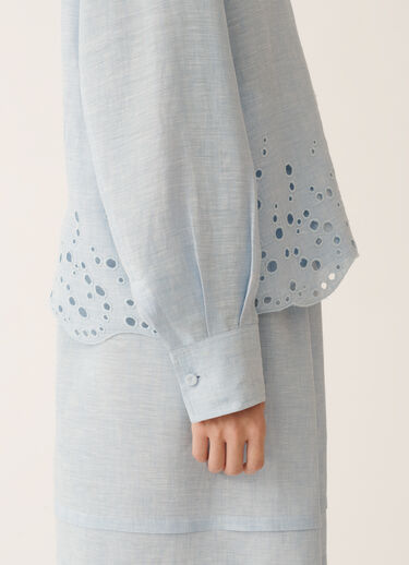 Fabiana Filippi Giacca in tela di lino, azzurro cielo AZZURRO CIELO GCD276F665M1780000