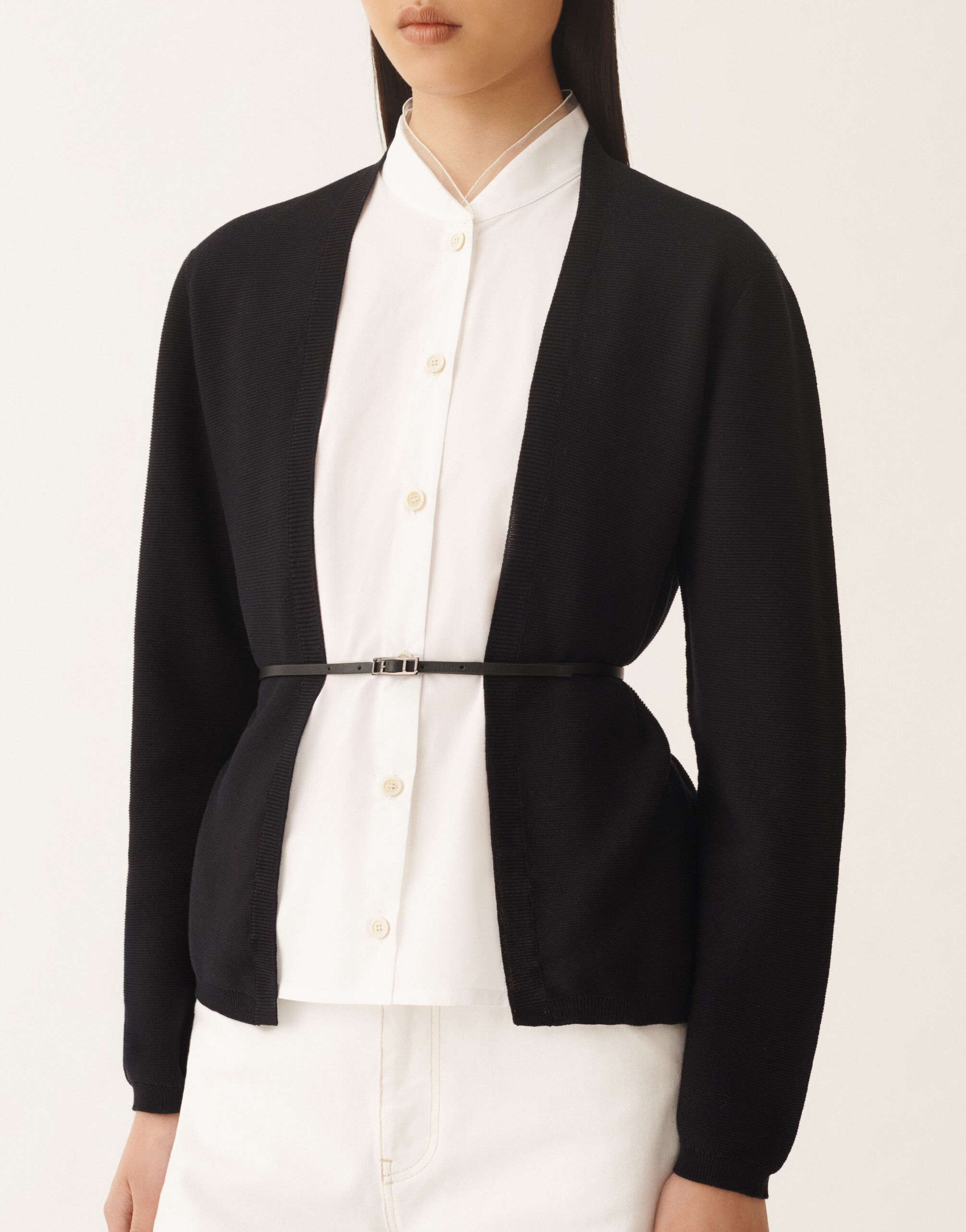 Fabiana Filippi Cardigan en coton biologique, bleu nuit BLEU NUIT MAD276F460M1950000