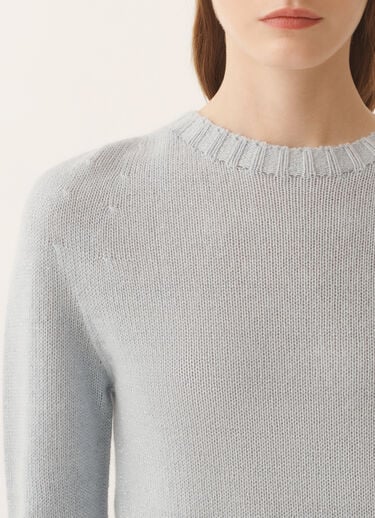 Fabiana Filippi Platinum sweater with lurex, aqua Blue MAD266F031L8970000