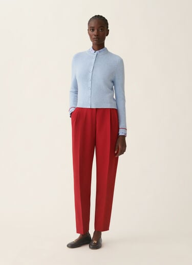 Brushed Platinum cardigan, light blue and red Fabiana Filippi Brushed Platinum cardigan, light blue and red Light blue and red MAD216F039M2700000
