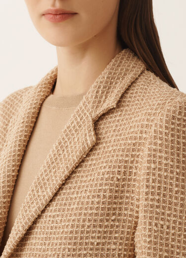 Fabiana Filippi Oversized jacket in cotton mesh and sequins, maple ACER GCD276F218D9660000