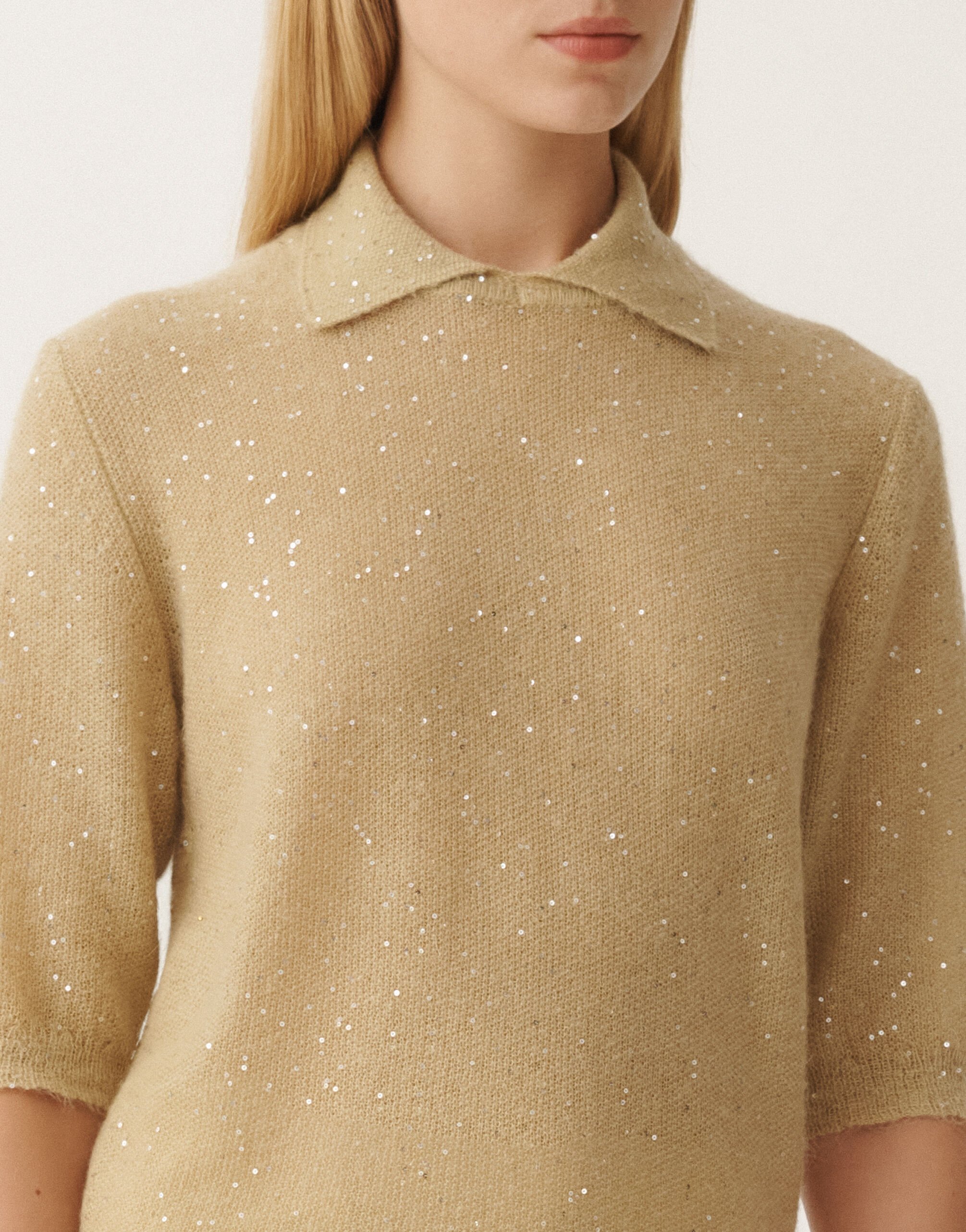 Fabiana Filippi Mohair sweater, gold YELLOW MAD265F083D8170000