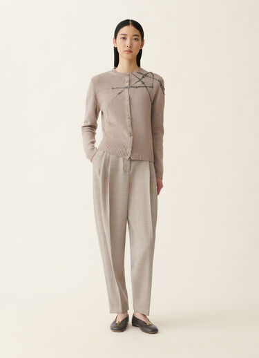Cardigan in Platinum, moka meringa Fabiana Filippi Cardigan in Platinum, moka meringa Moka meringa MAD216F025M2870000