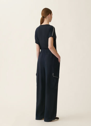 Fabiana Filippi Pantalon cargo en jersey point Milano, bleu nuit Bleu nuit PAD216F290M3100000