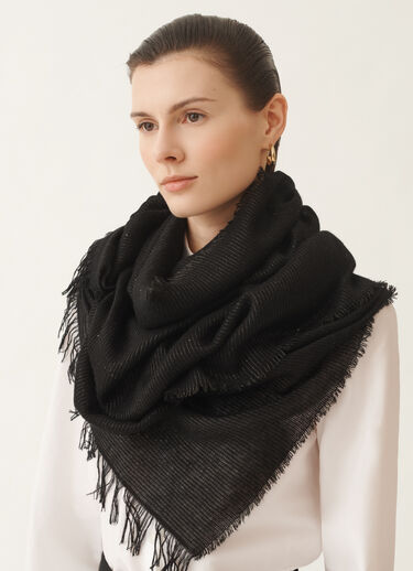 Fabiana Filippi Cashmere blend scarf with sequins, black BLACK SAD215A881L8000000