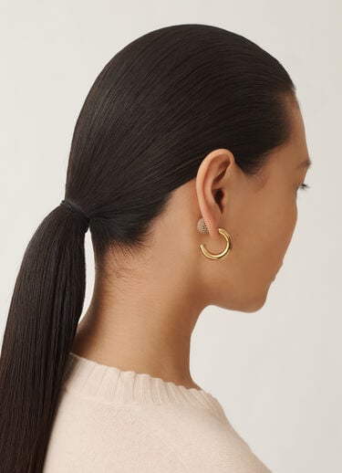 Fabiana Filippi Diamond wire circle earrings, camel GOLD BXD215A846L8440000