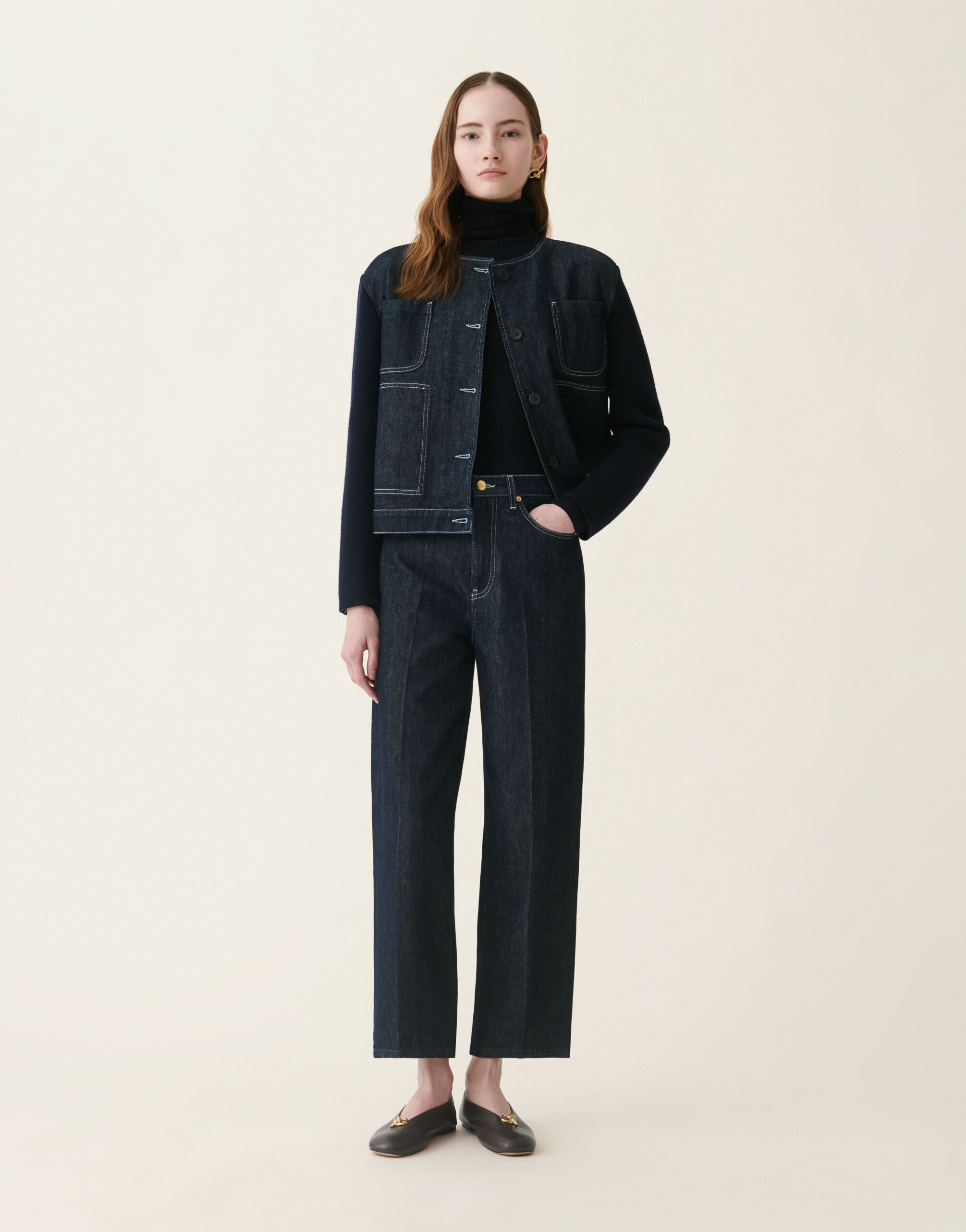 Pull en Platinum, bleu nuit Fabiana Filippi Pull en Platinum, bleu nuit Bleu nuit MAD216F021D2300000
