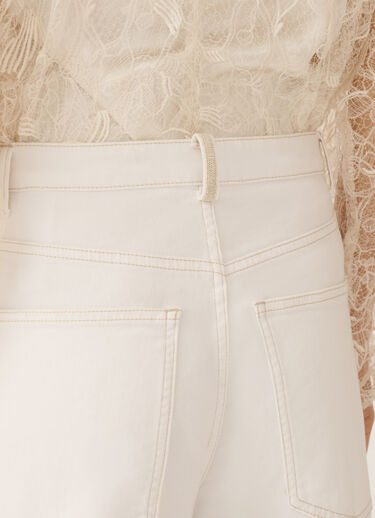 Fabiana Filippi Pantalone in denim, bianco WHITE PAD276F342M1380000