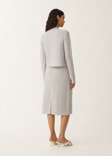 Fabiana Filippi Lurex knit tweed cardigan, vanilla and mauve VANILLA/LAVENDER MAD275F584L3660000
