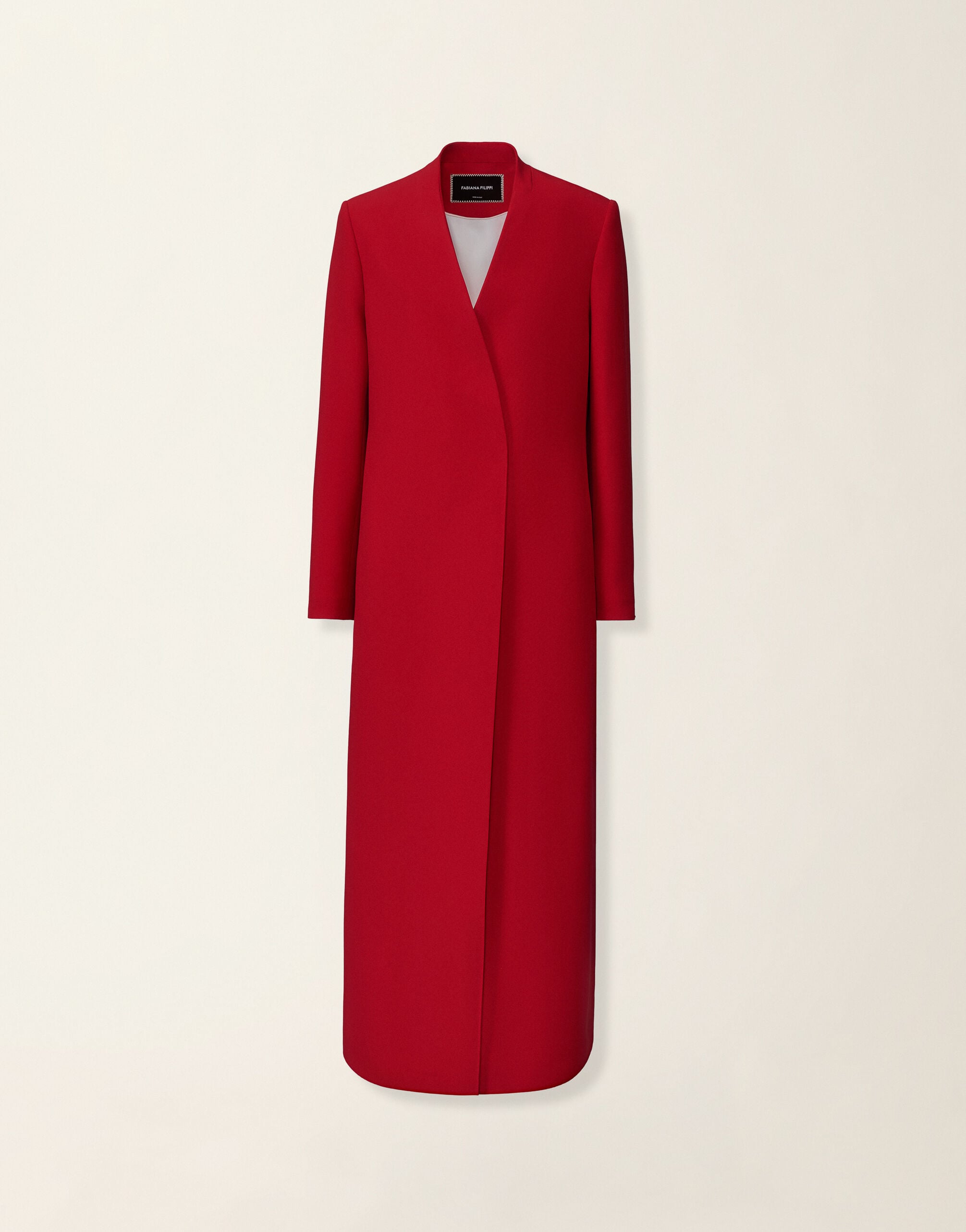 Fabiana Filippi Topcoat in cady, rosso Rosso CTD216F207M2890000
