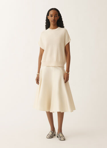 Fabiana Filippi Cotton and silk mikado skirt, vanilla VANILLA GND275F840D7870000