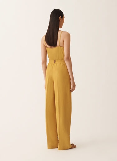 Fabiana Filippi Fluid linen and viscose trousers in mustard MUSTARD PAD276F336M1500000