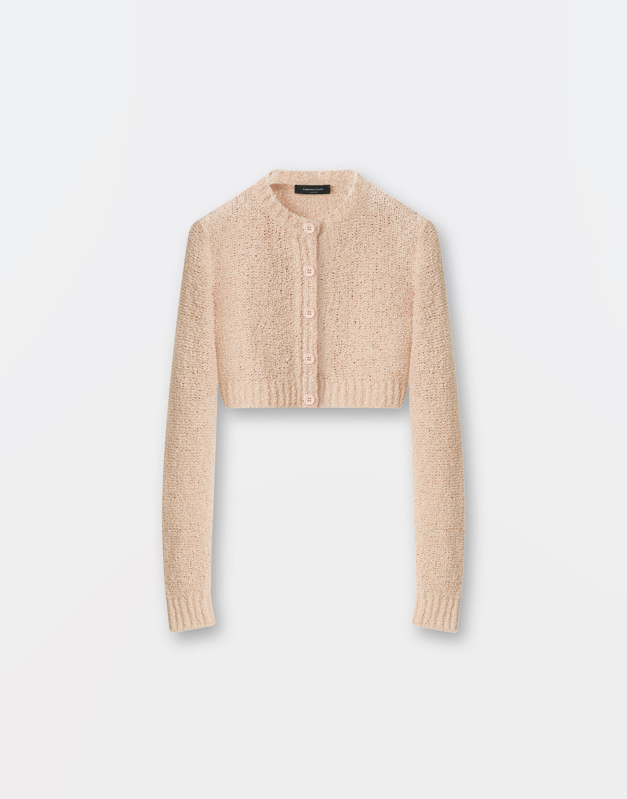 Cardigan rose poudré 2025