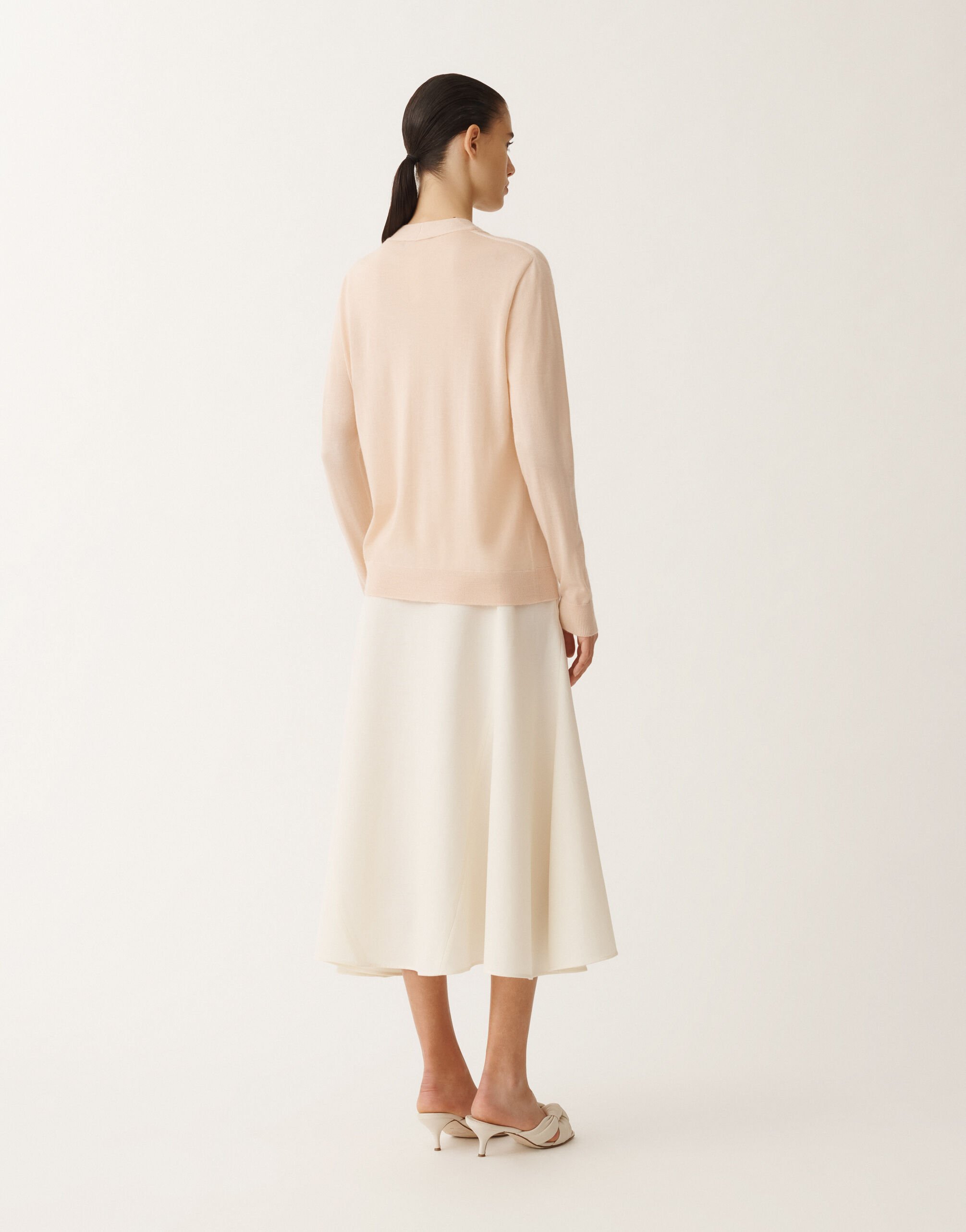 Fabiana Filippi Cashmere and silk cardigan, blush PINK MAD265F008N9070000
