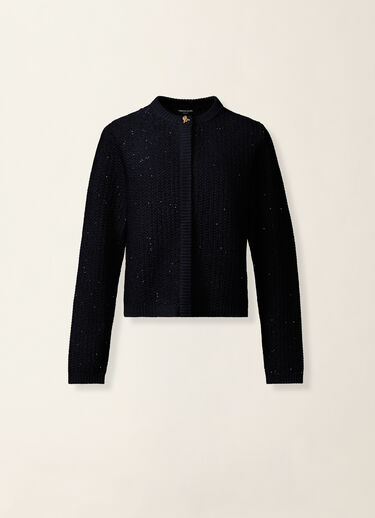 Veste en Platinum avec paillettes, bleu nuit Fabiana Filippi Veste en Platinum avec paillettes, bleu nuit Bleu nuit MAD216F379M3270000