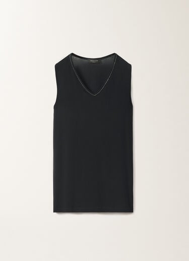 Fabiana Filippi Stretch sablé top, midnight blue BLUE TPD265F773L2350000