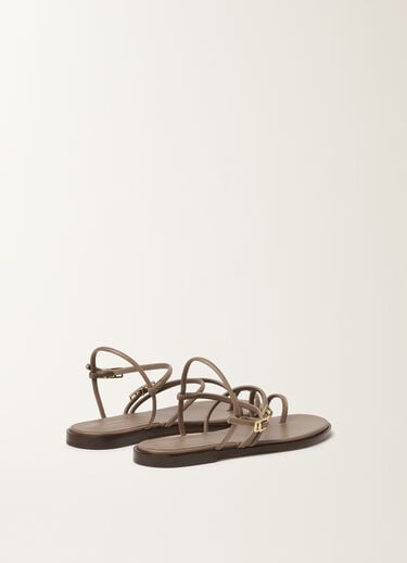 Fabiana Filippi Flat sandal in nappa leather, mud MUD ASD276A866M0760000