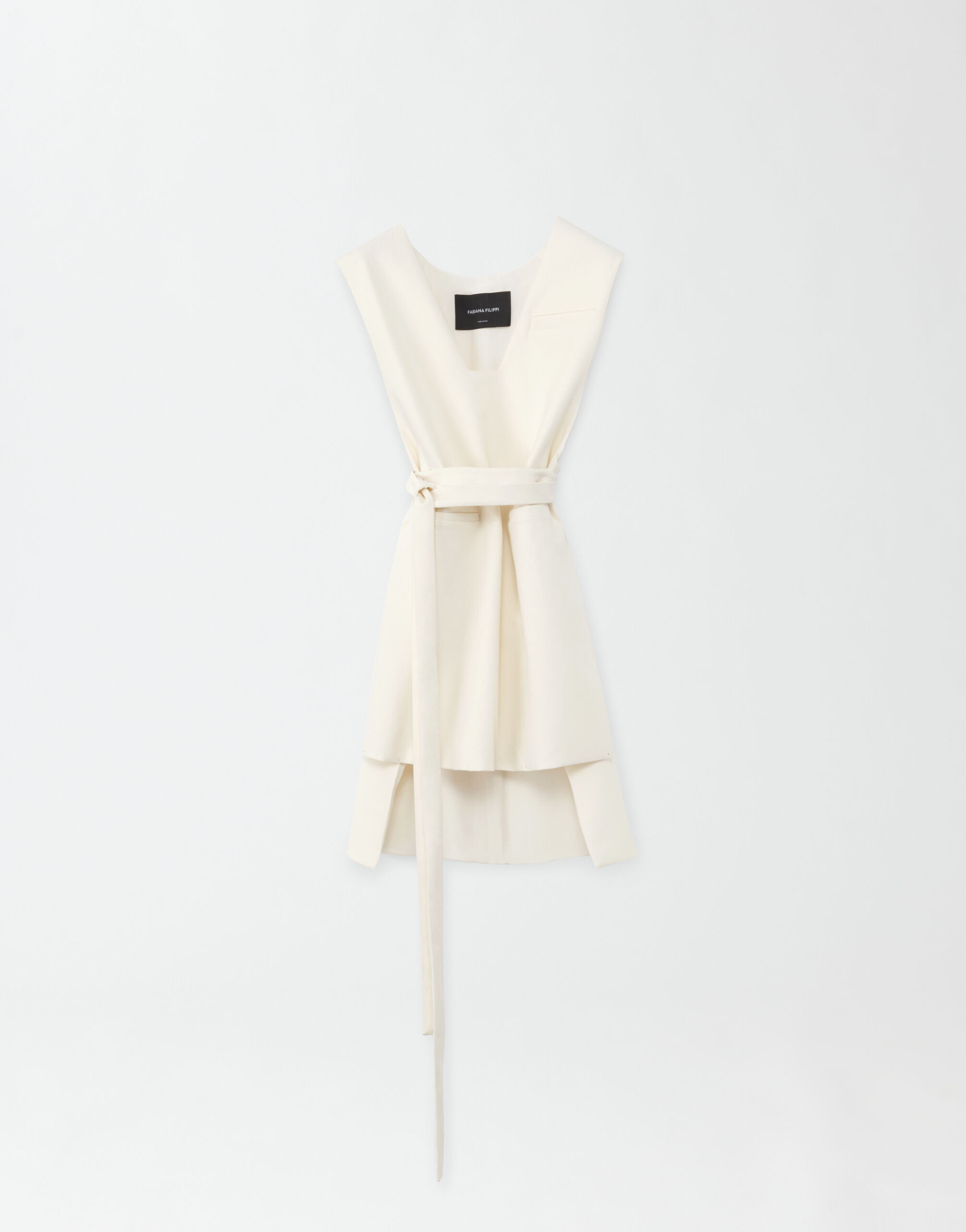 Fabiana Filippi Mini robe en coton, beurre BLANC ABD274F558D6800000