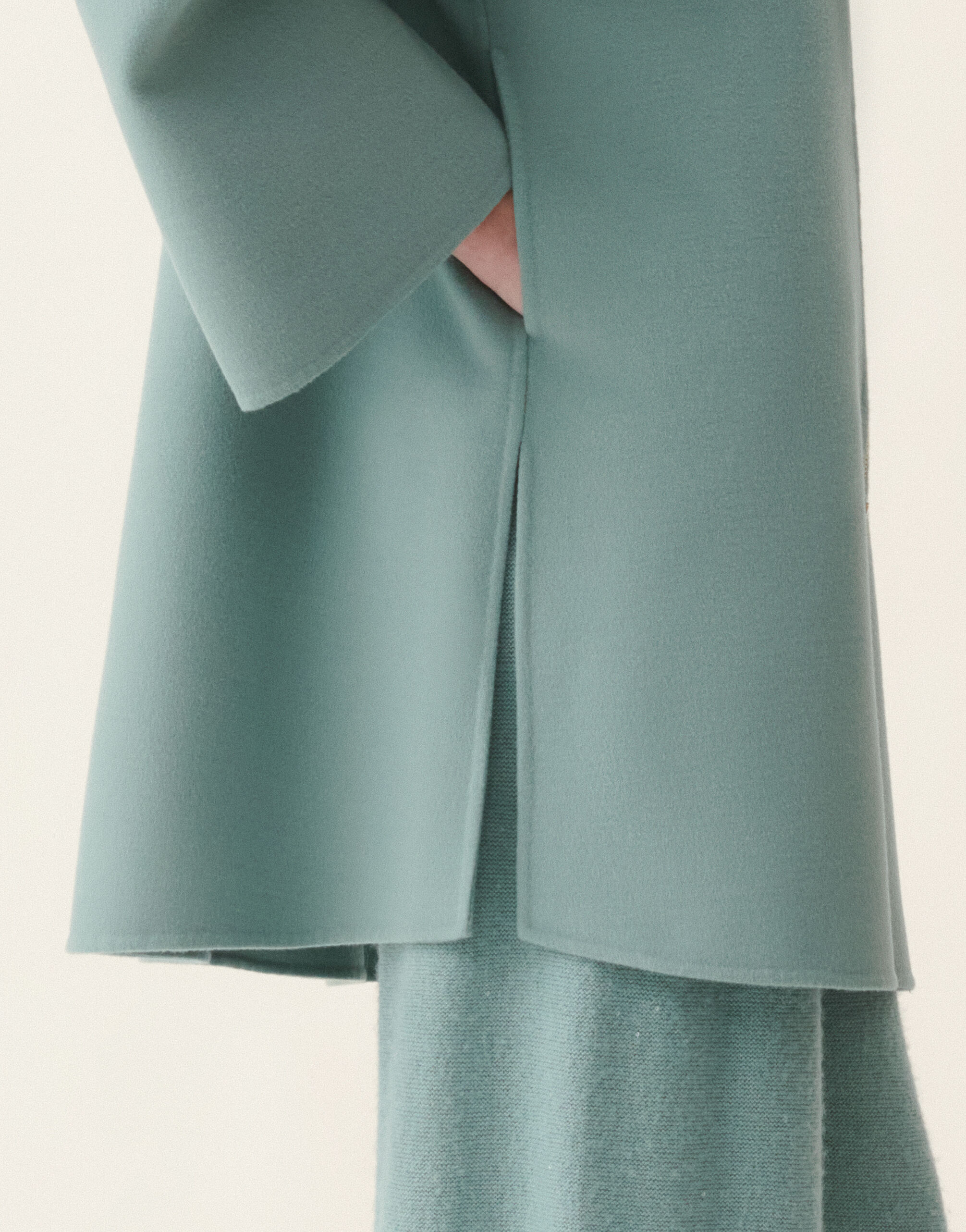Caban en double de laine, vert Fabiana Filippi Caban en double de laine, vert Vert CTD216F186M3230000
