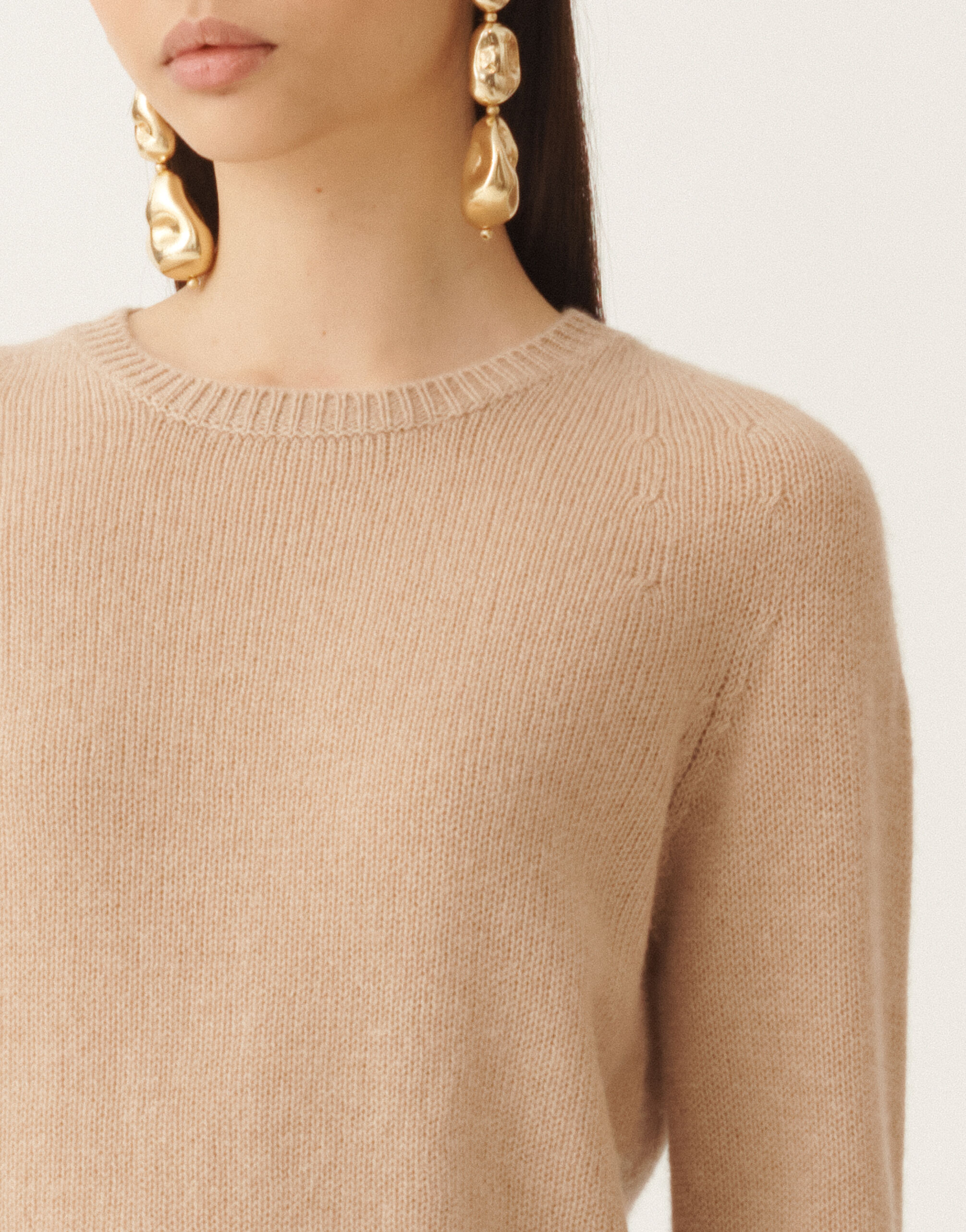 Cashmere sweater, beech for Women | Fabiana Filippi®